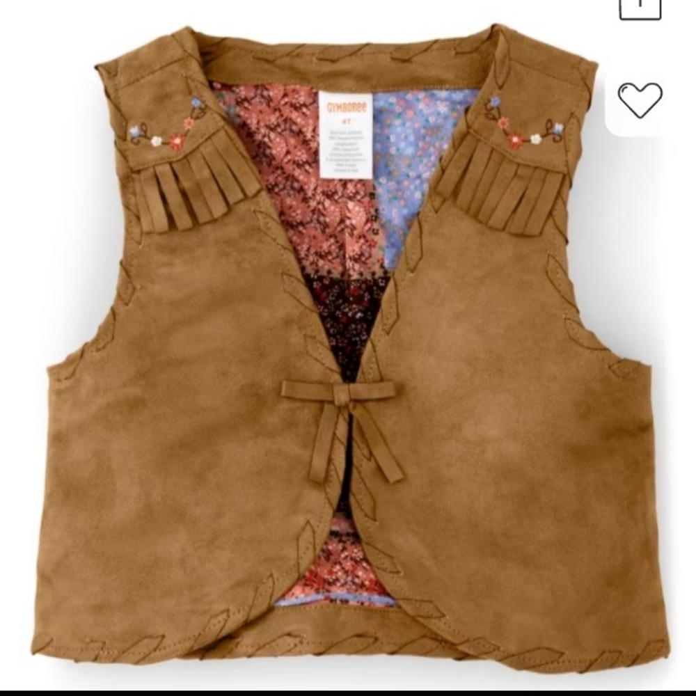 Gymboree Girls Fringe Vest from the Western Skies Collection, Sz 5t